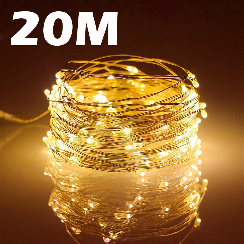 USB LED Fairy Lights – 20M 200 LED Copper Wire String