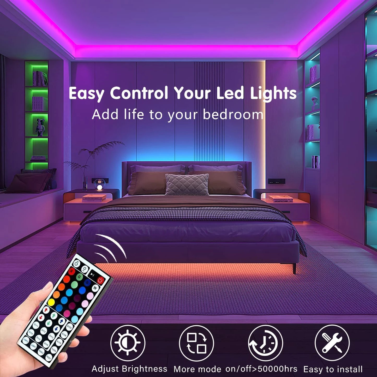 RGB LED Strip Lights with Remote
