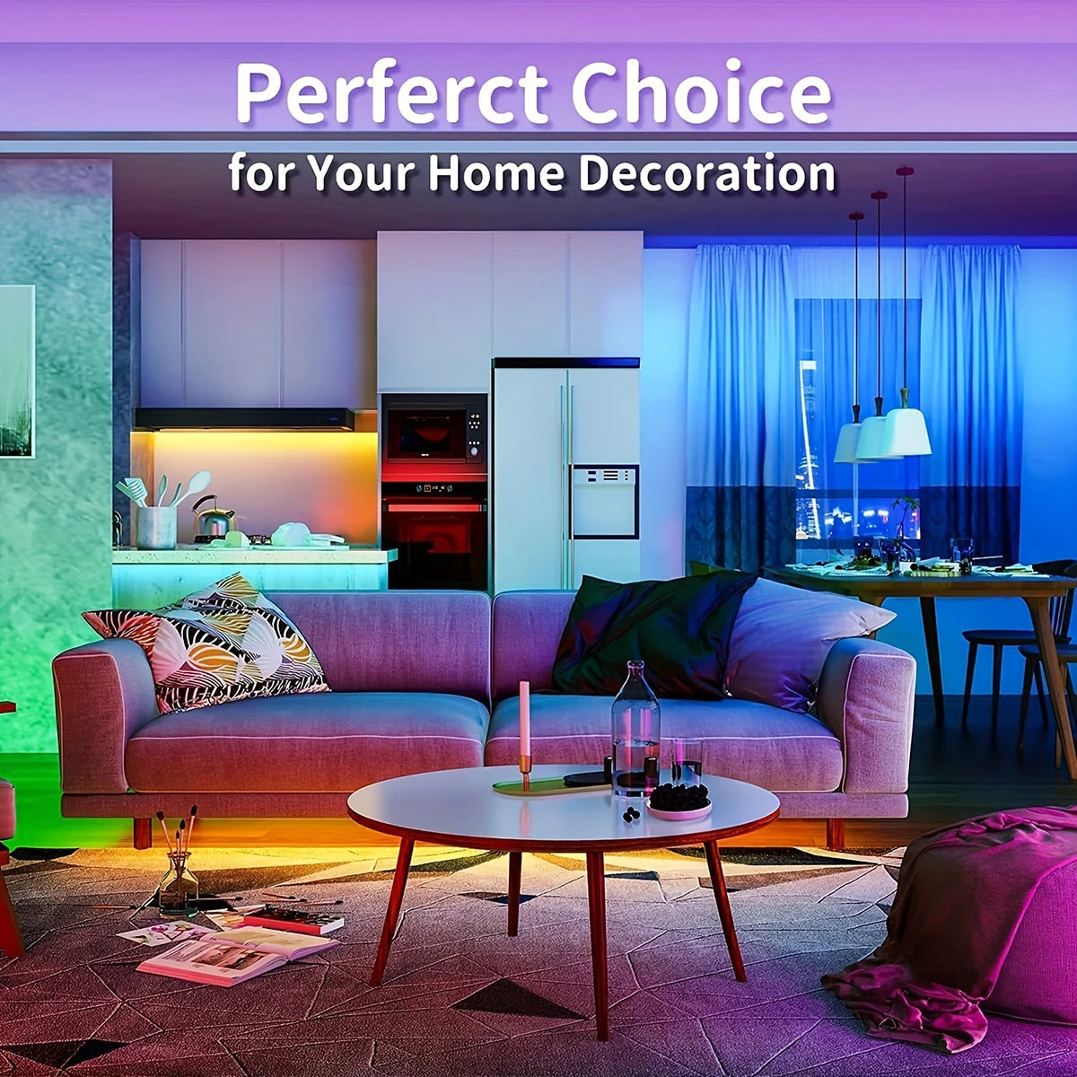 RGB LED Strip Lights with Remote