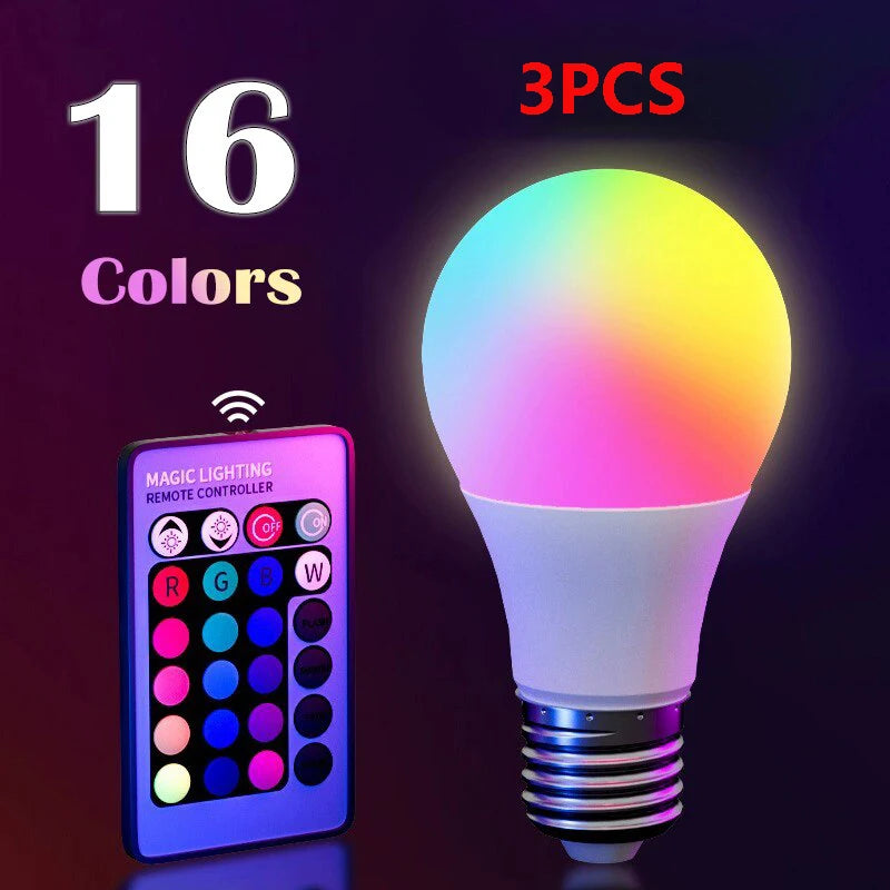 RGB Smart LED Bulb – 16 Colours, Dimmable
