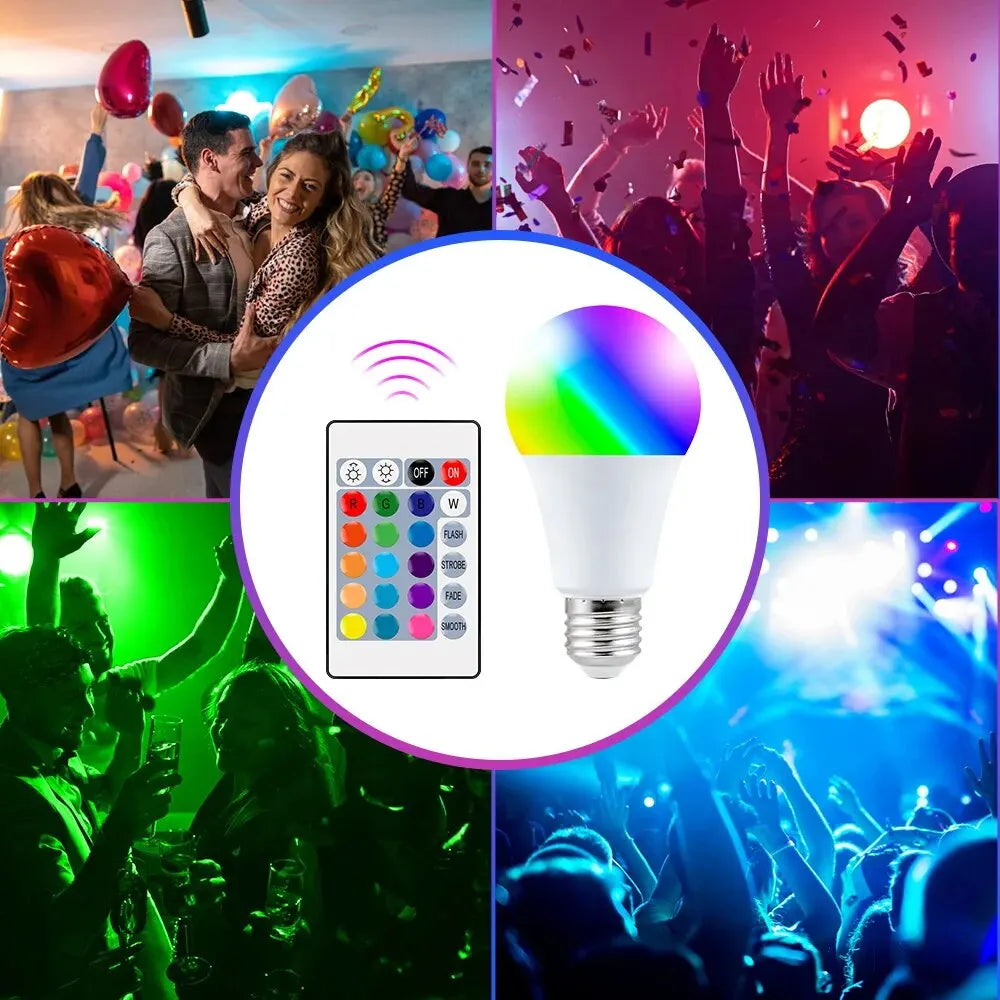 RGB Smart LED Bulb – 16 Colours, Dimmable